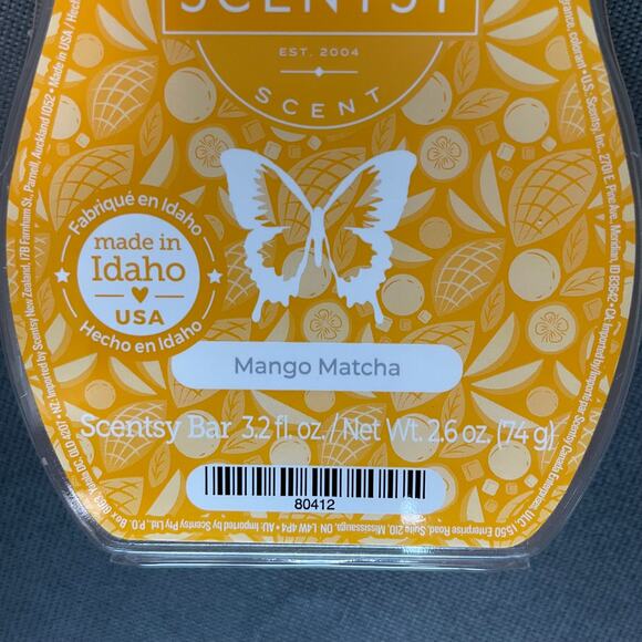 Scentsy Mango Matcha Wax Bars 3.2 Ounces Retired - Picture 2 of 3